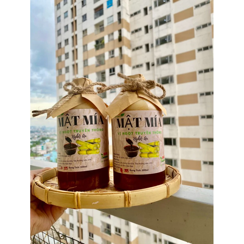 (Có kiểm định) Mật mía Nghệ An-Nguyên Chất không Pha Vị ngọt truyền thống đủ 1 lít ( chai 1.4kg) thumb 1